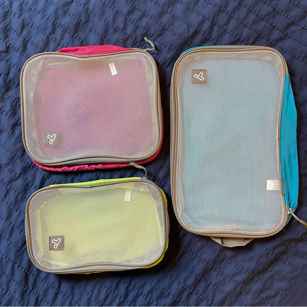 3 Mesh Cosmetics/Travel Bags